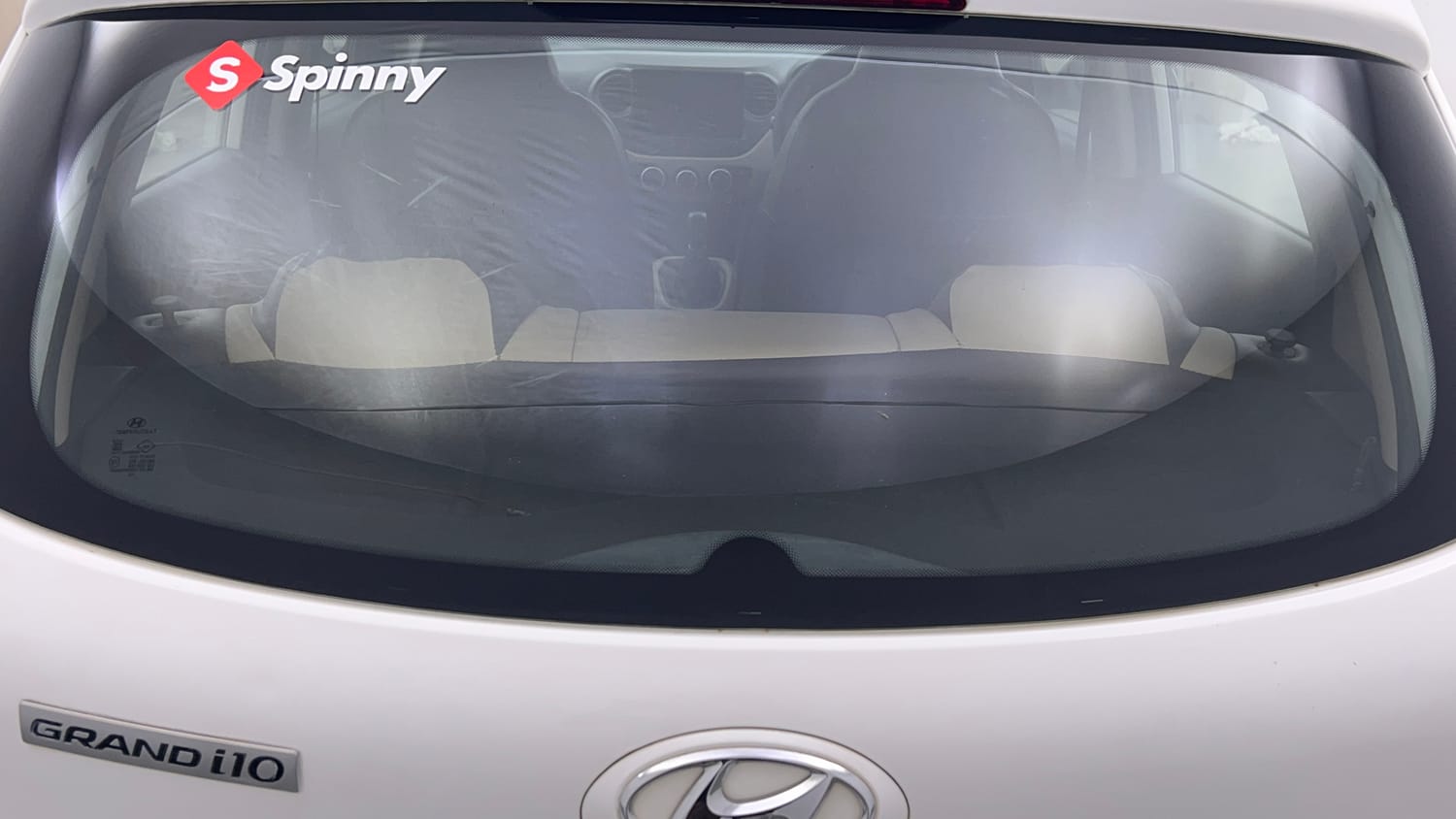 Used 2019 Hyundai Grand i10 Magna 1.2 Kappa VTVT Petrol Manual exterior BACK WINDSHIELD VIEW