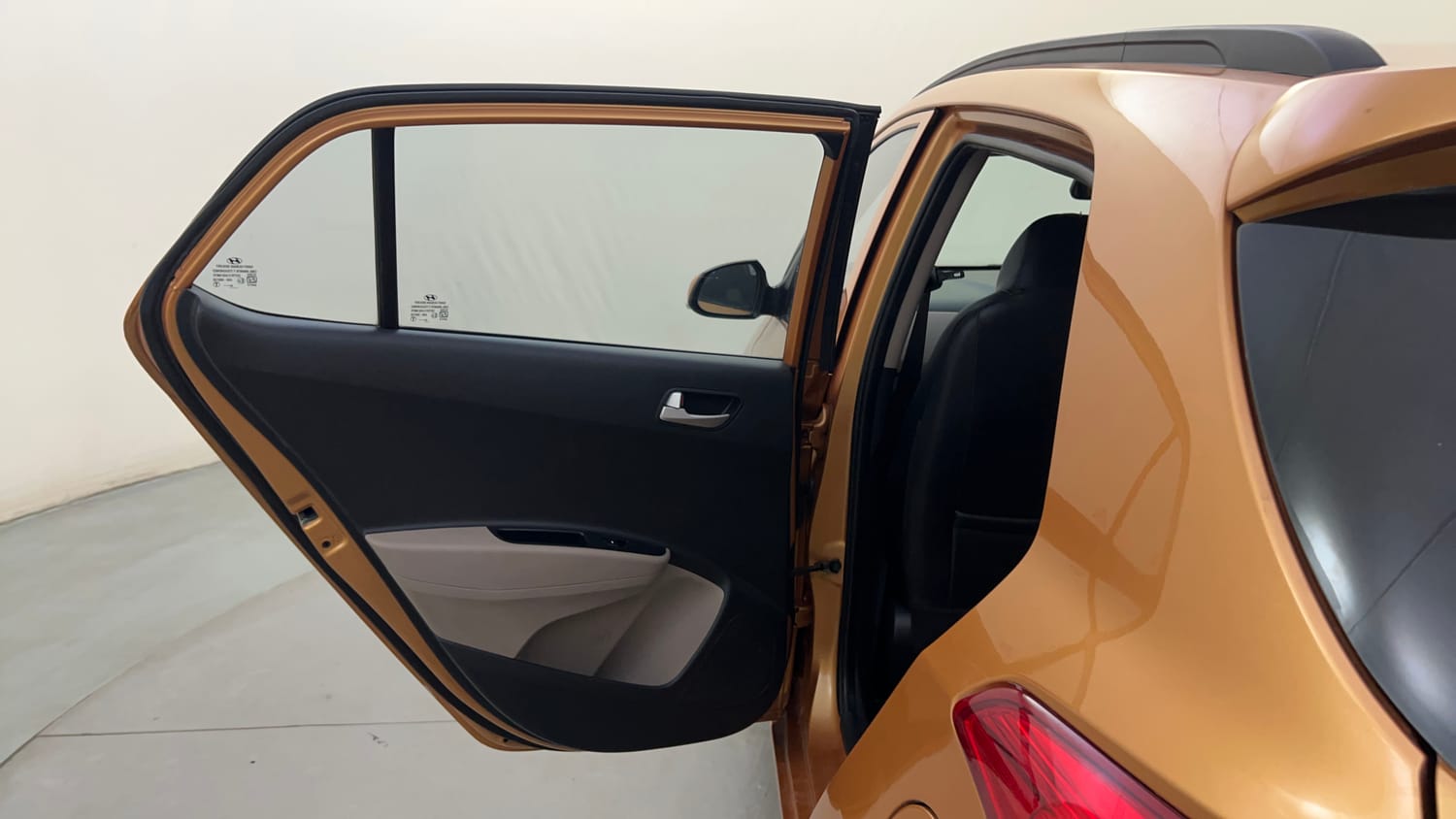 Used 2015 Hyundai Grand i10 Asta 1.2 Kappa VTVT (O) Petrol Manual interior LEFT REAR DOOR OPEN VIEW