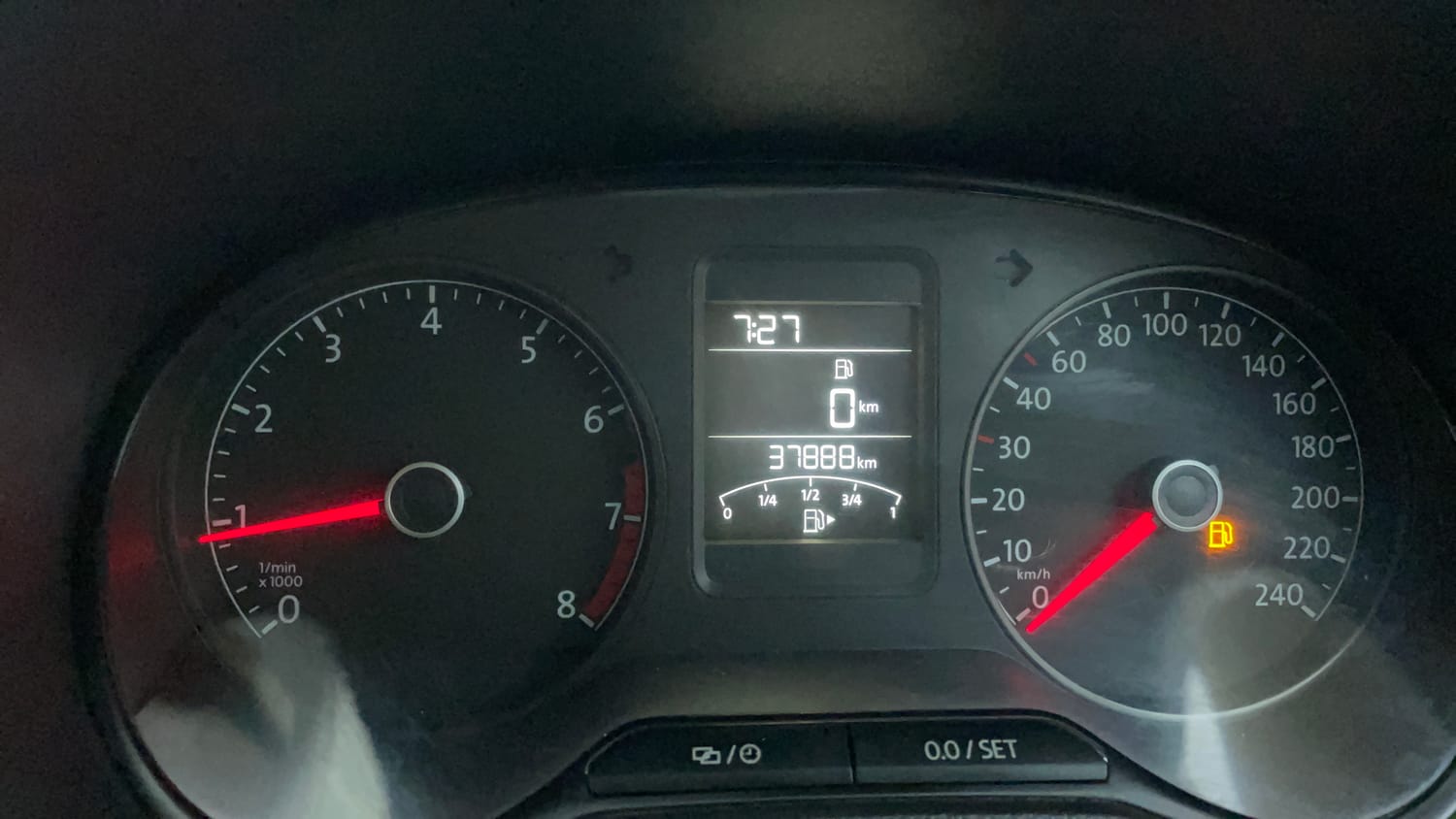 Used 2016 Volkswagen Ameo Highline1.2L (P) Petrol Manual interior CLUSTERMETER VIEW