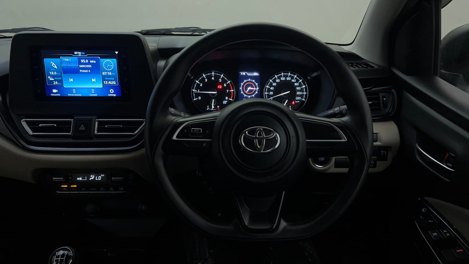 Used 2023 Toyota Glanza G Petrol Manual interior STEERING VIEW