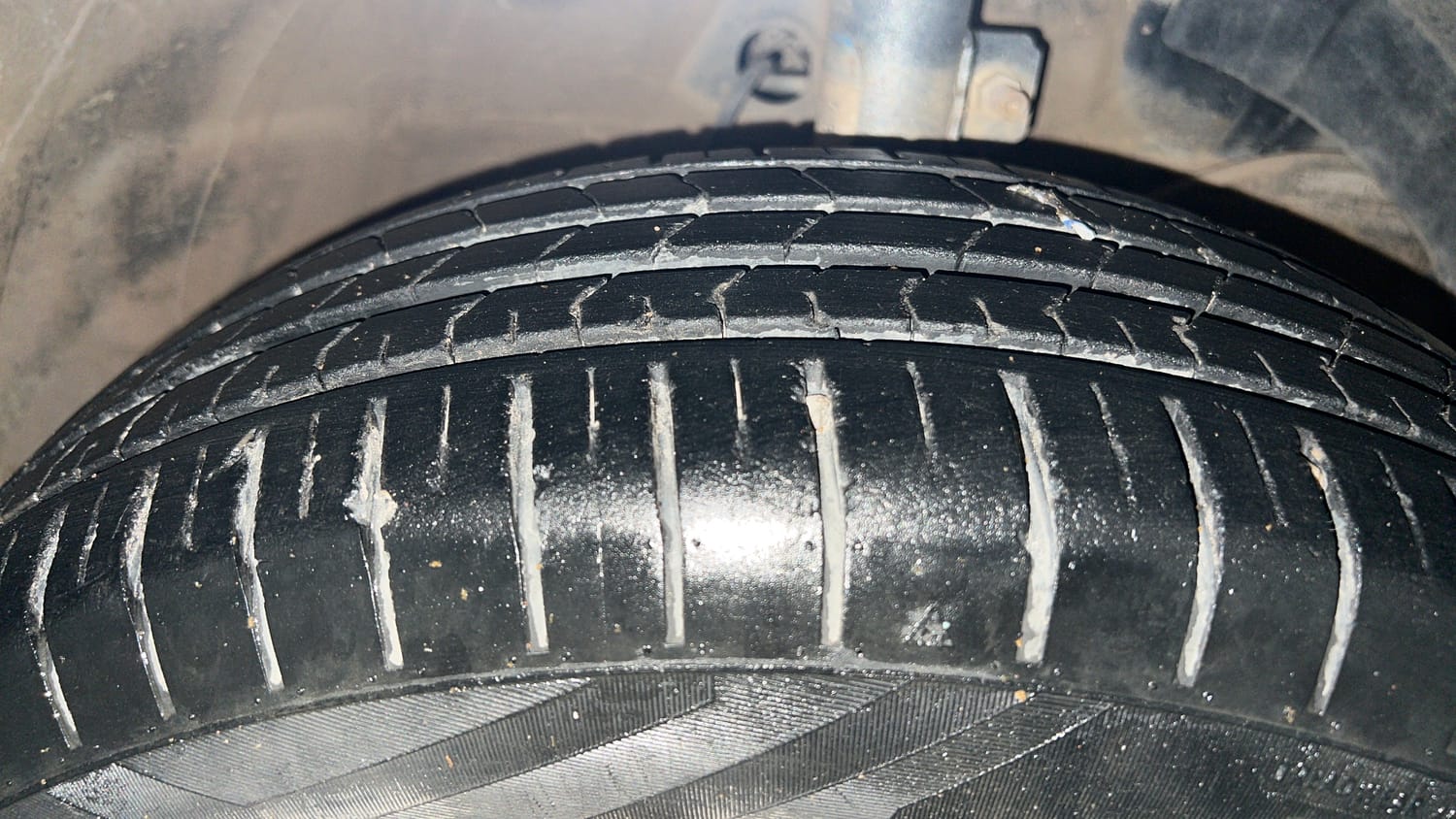 Used 2023 Maruti Suzuki Baleno Delta MT Petrol Manual tyres RIGHT FRONT TYRE TREAD VIEW