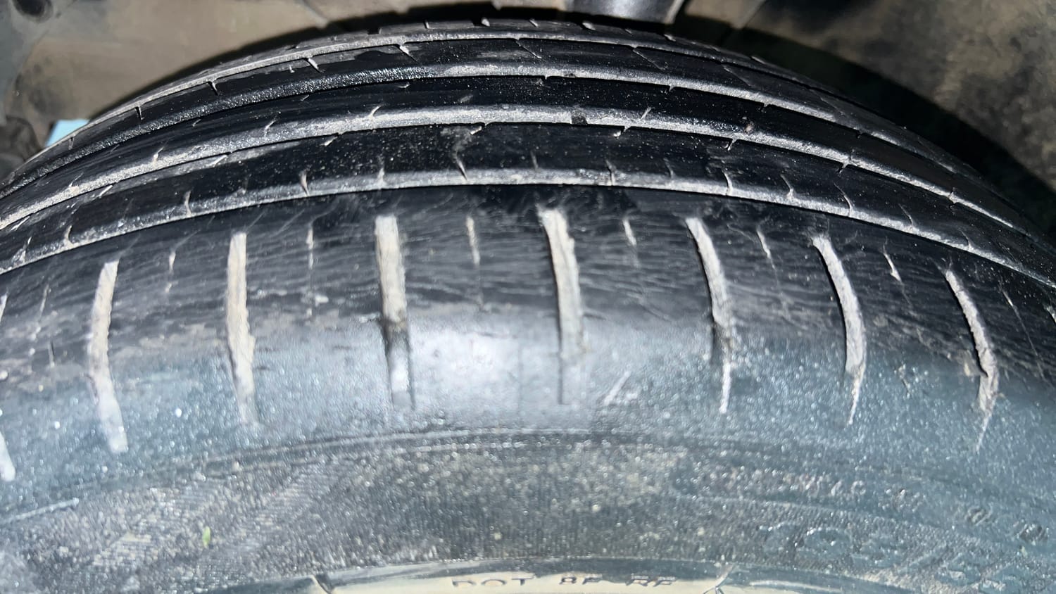 Used 2019 Maruti Suzuki Baleno Alpha Petrol Manual tyres LEFT FRONT TYRE TREAD VIEW
