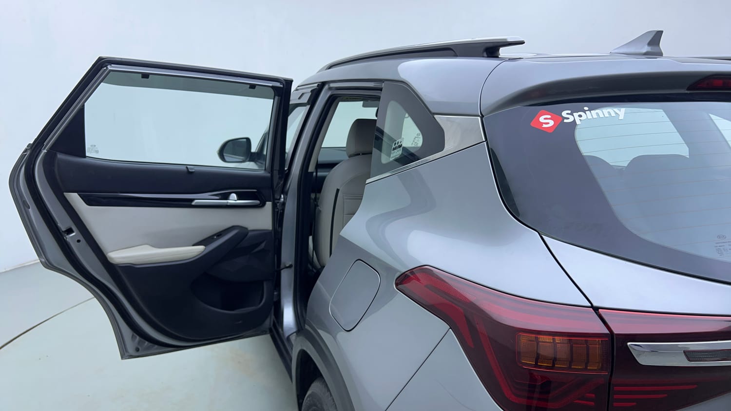 Used 2021 Kia Seltos HTX 1.5 Petrol Manual interior LEFT REAR DOOR OPEN VIEW