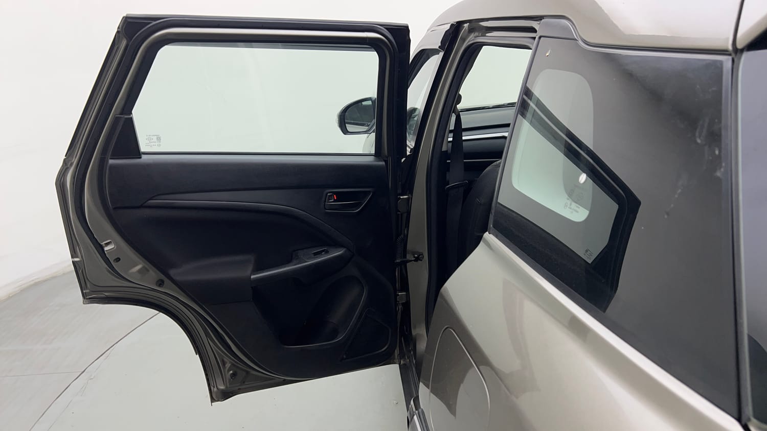 Used 2023 Maruti Suzuki Brezza VXi Petrol Manual interior LEFT REAR DOOR OPEN VIEW