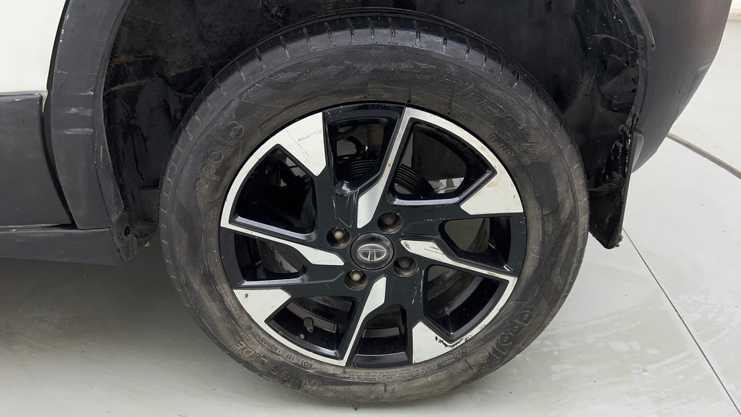Used 2022 Tata Punch Creative AMT Petrol Automatic tyres LEFT REAR TYRE RIM VIEW