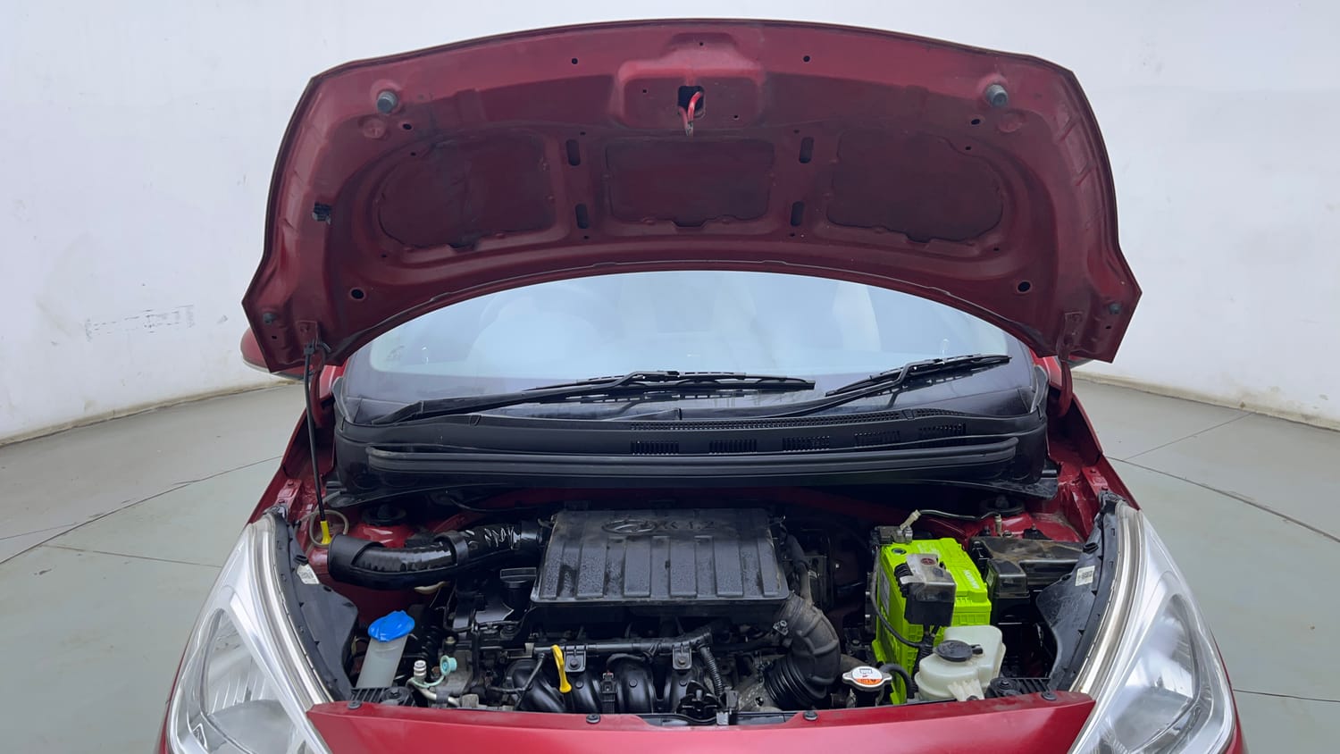 Used 2019 Hyundai Grand i10 Sportz 1.2 Kappa VTVT Petrol Manual engine ENGINE & BONNET OPEN FRONT VIEW