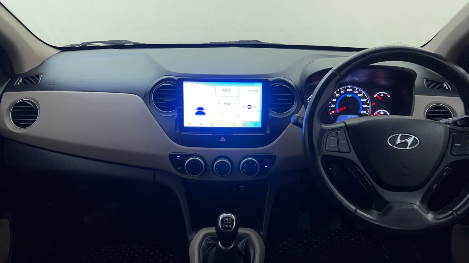 Used 2015 Hyundai Grand i10 Asta 1.2 Kappa VTVT (O) Petrol Manual interior MUSIC SYSTEM & AC CONTROL VIEW