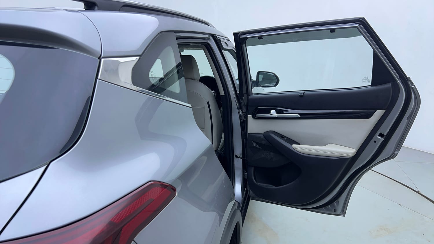 Used 2021 Kia Seltos HTX 1.5 Petrol Manual interior RIGHT REAR DOOR OPEN VIEW