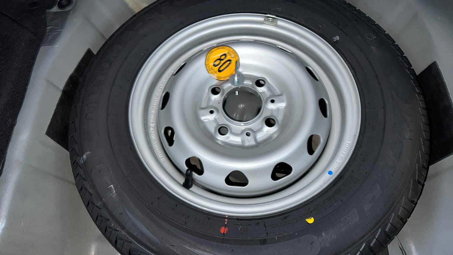 Used 2024 Tata Tiago XTA Petrol Automatic tyres SPARE TYRE VIEW