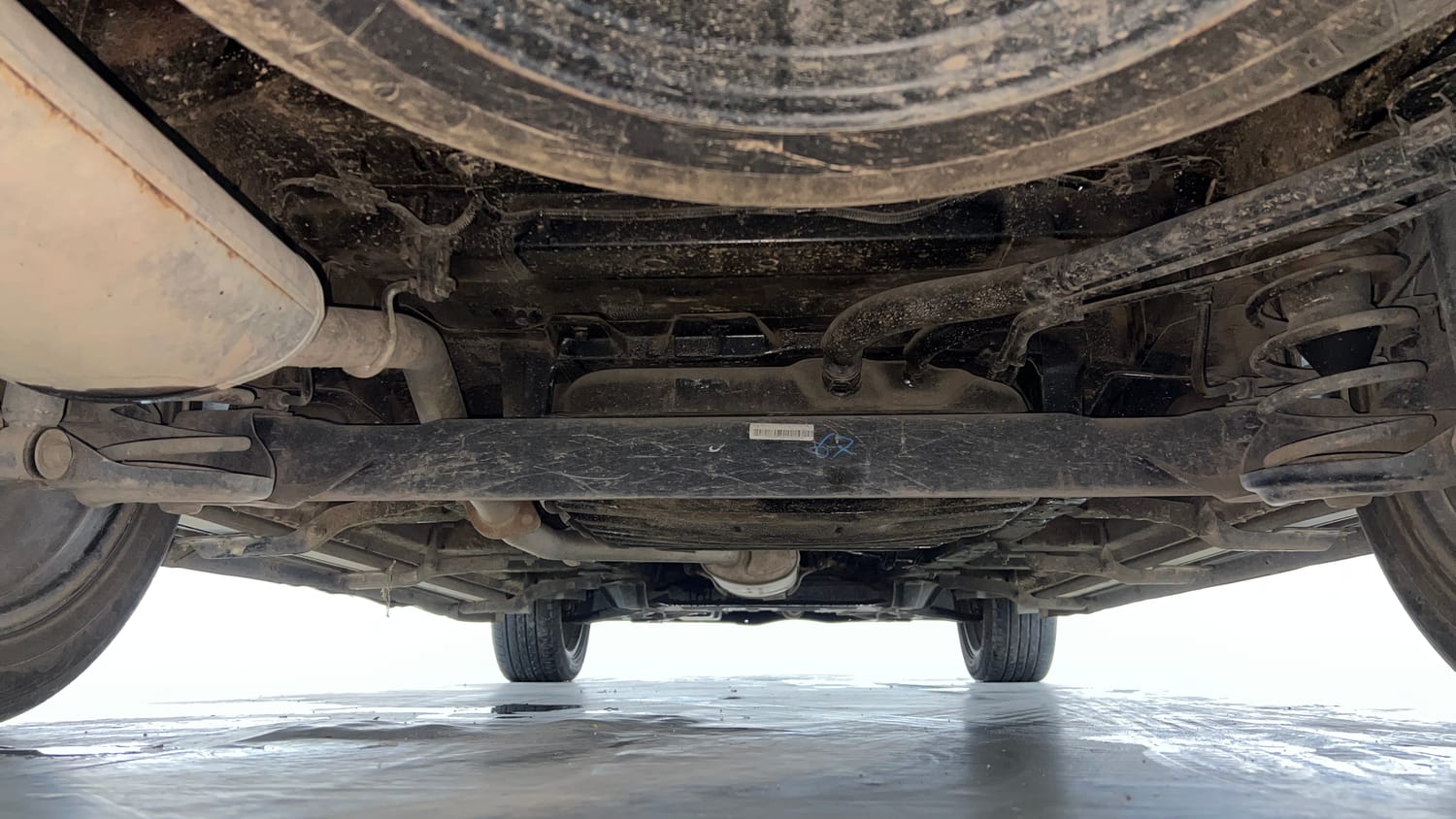Used 2022 MG Motors Hector Sharp 1.5 Petrol CVT Petrol Automatic extra REAR UNDERBODY VIEW (TAKEN FROM REAR)