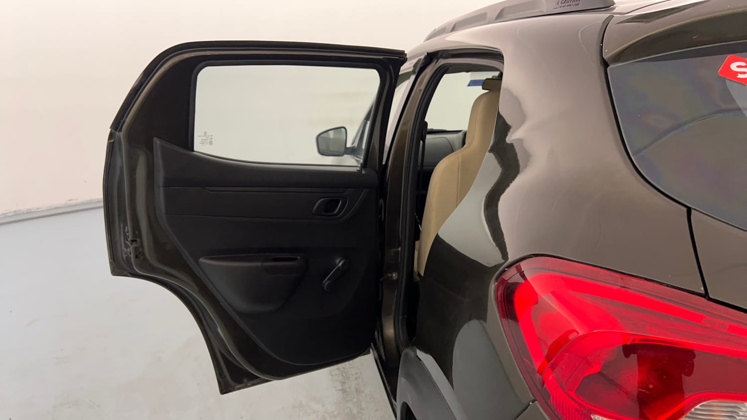 Used 2017 Renault Kwid 1.0 RXT AMT Opt Petrol Automatic interior LEFT REAR DOOR OPEN VIEW