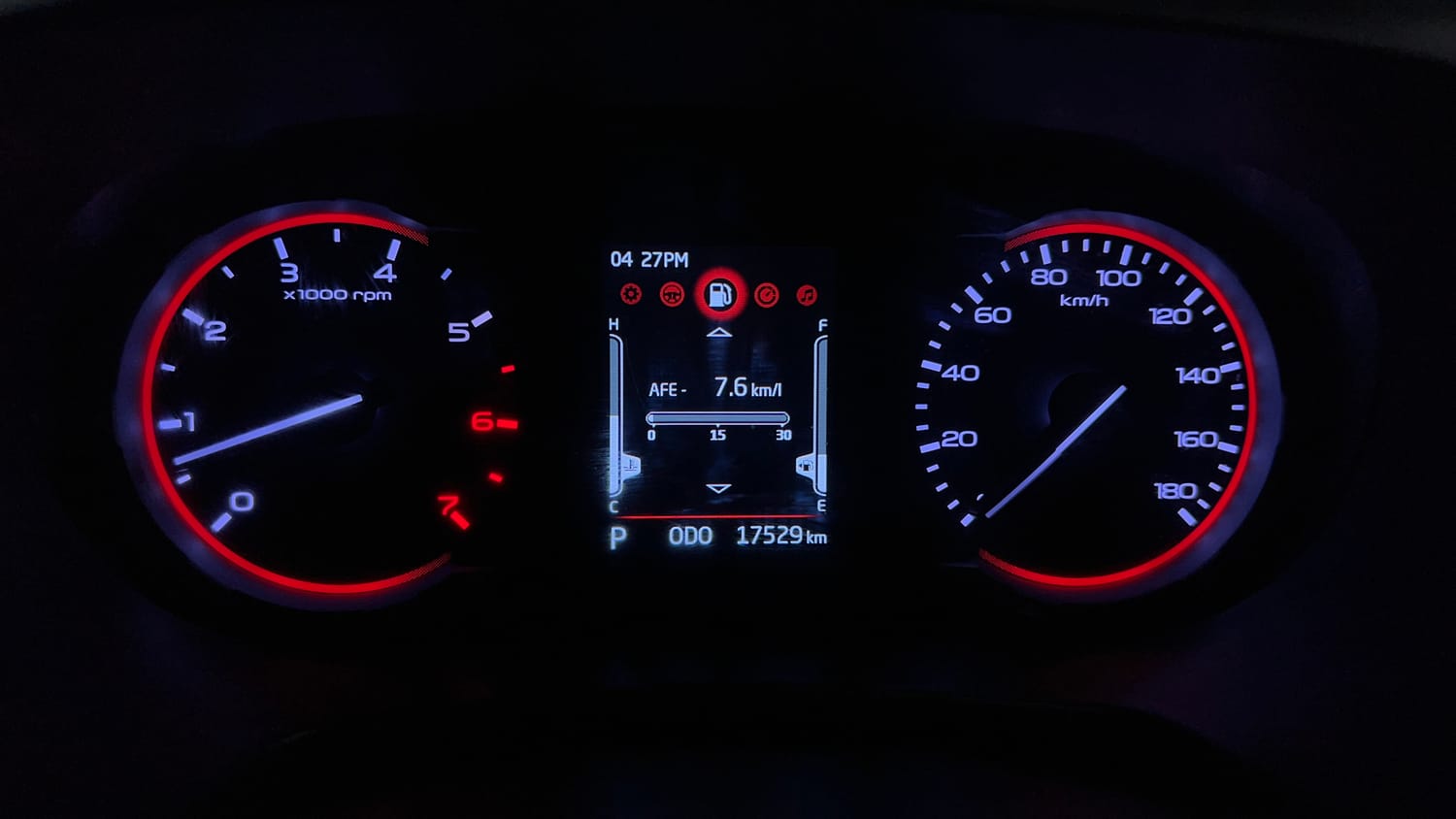 Used 2023 Mahindra Thar LX Hard Top Petrol AT RWD Petrol Automatic interior CLUSTERMETER VIEW