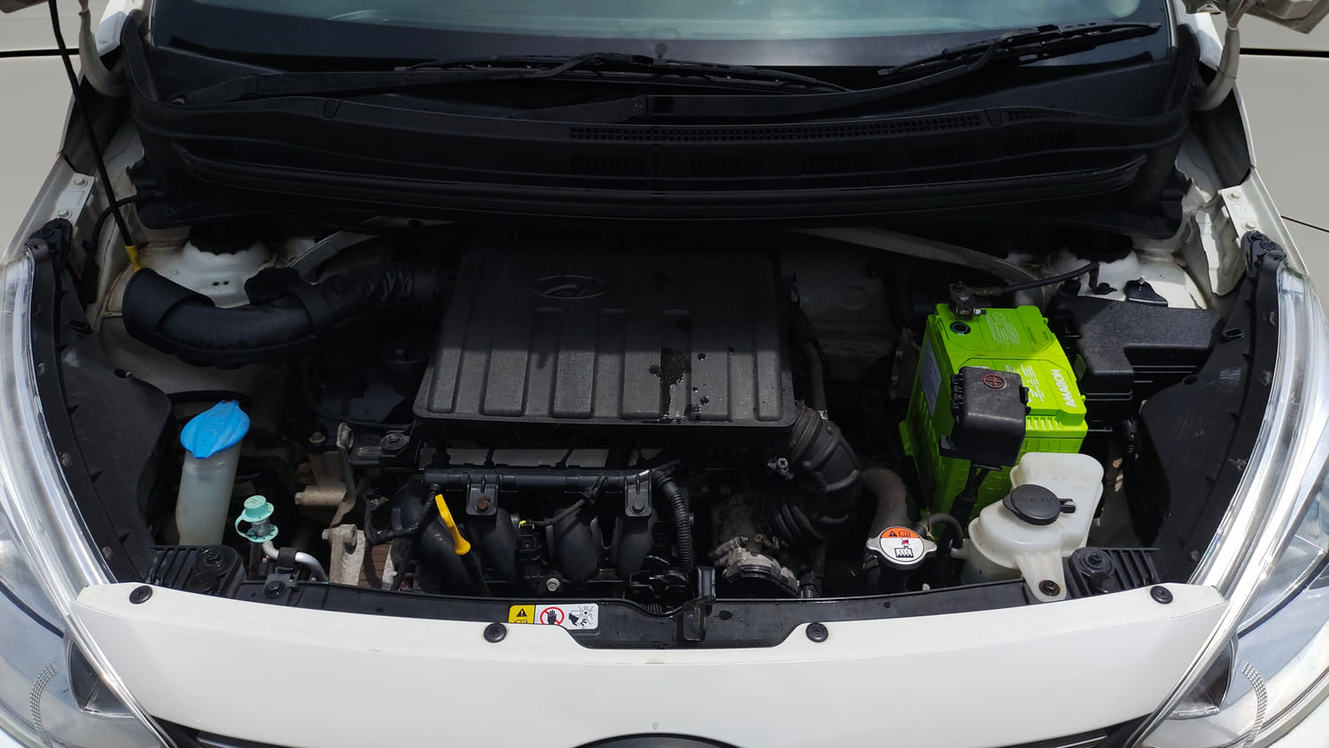 Used 2016 Hyundai Grand i10 Sportz 1.2 Kappa VTVT Petrol Manual engine ENGINE & BONNET OPEN FRONT VIEW
