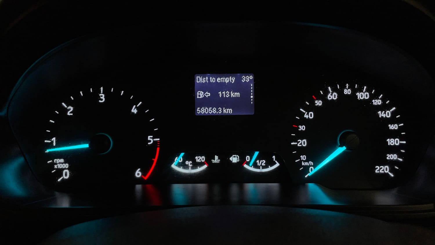 Used 2018 Ford EcoSport Ambiente 1.5L TDCi Diesel Manual interior CLUSTERMETER VIEW