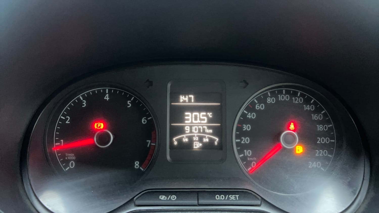 Used 2020 Volkswagen Polo Trendline 1.0L (P) Petrol Manual interior CLUSTERMETER VIEW