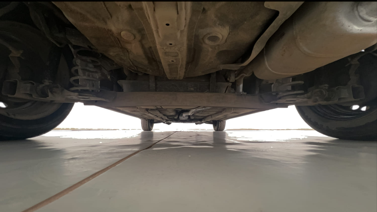 Used 2015 Hyundai Grand i10 Sportz 1.2 Kappa VTVT Petrol Manual extra REAR UNDERBODY VIEW (TAKEN FROM REAR)