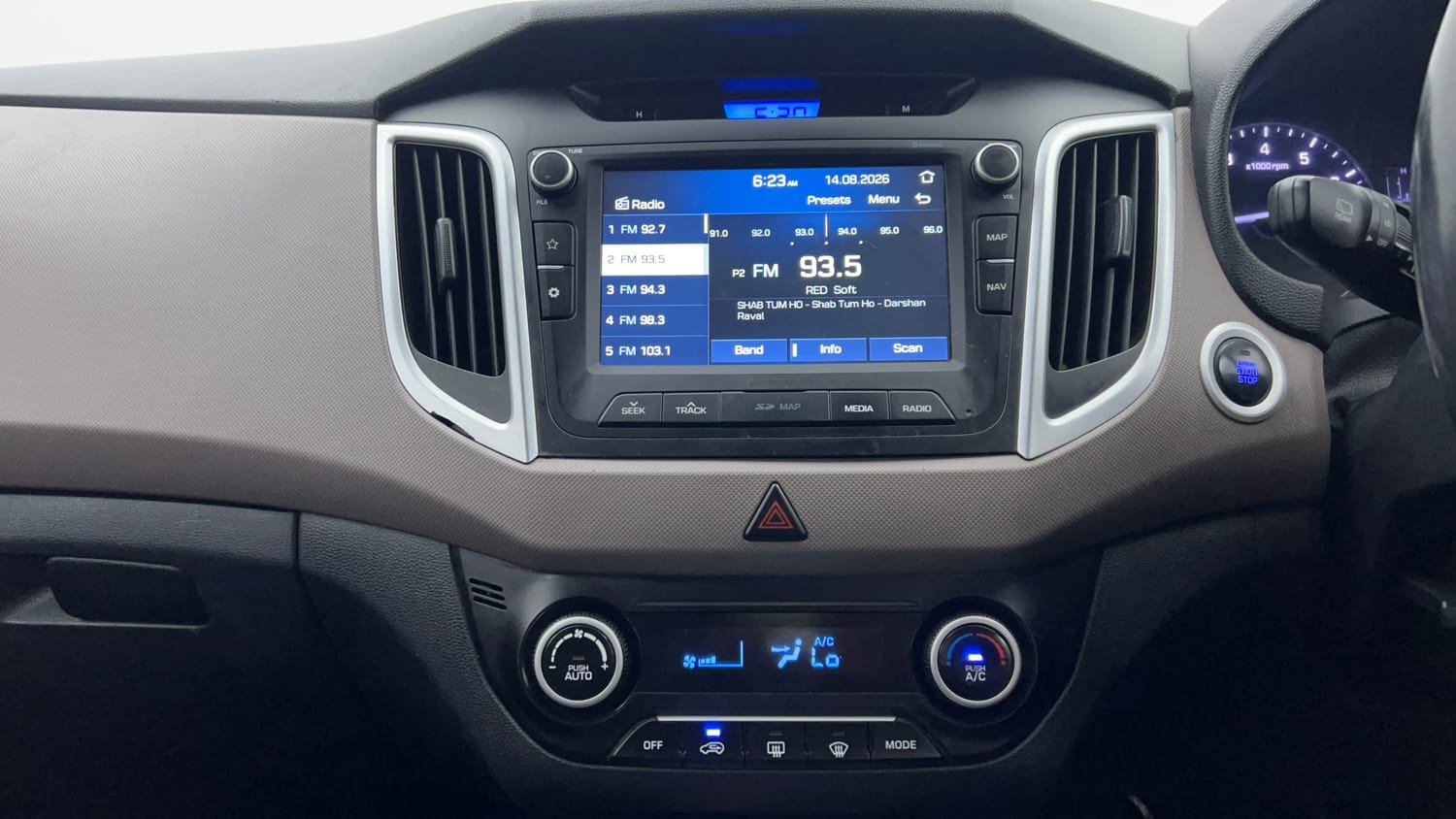 Used 2019 Hyundai Creta SX 1.6 Petrol Petrol Manual interior MUSIC SYSTEM & AC CONTROL VIEW