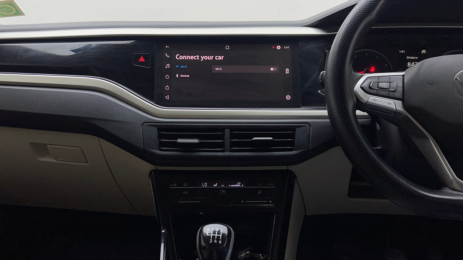 Used 2023 Volkswagen Virtus Highline 1.0 TSI MT Petrol Manual interior MUSIC SYSTEM & AC CONTROL VIEW