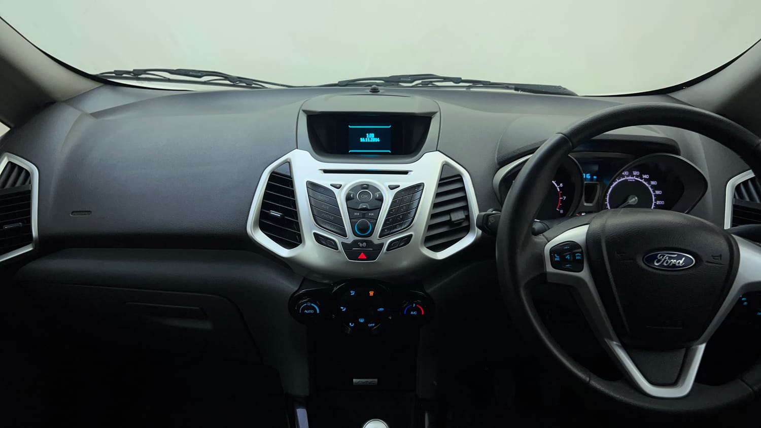 Used 2016 Ford EcoSport Titanium+ 1.0L EcoBoost Petrol Manual interior MUSIC SYSTEM & AC CONTROL VIEW