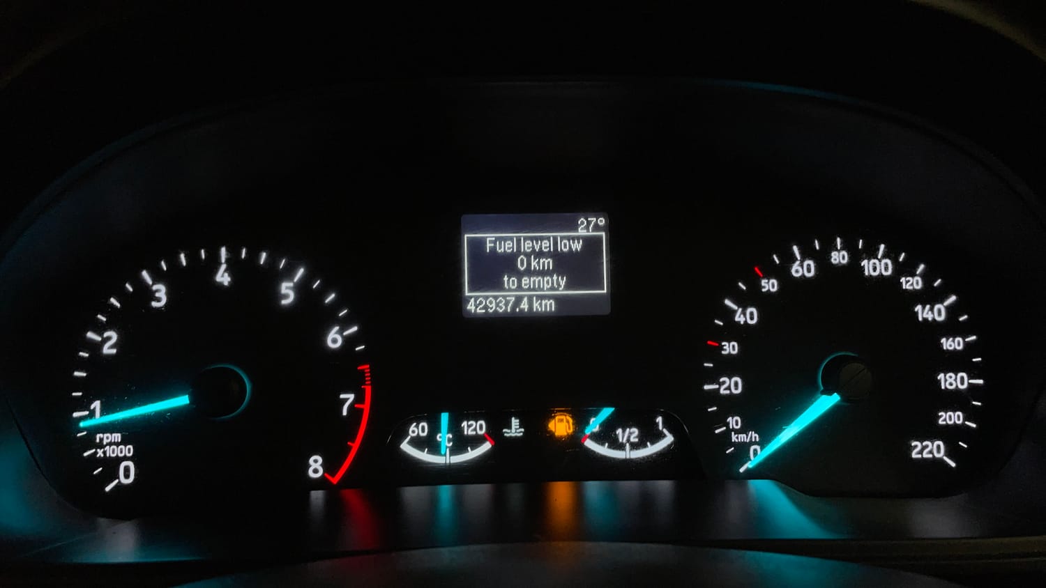 Used 2018 Ford EcoSport Titanium 1.5L Ti-VCT Petrol Manual interior CLUSTERMETER VIEW