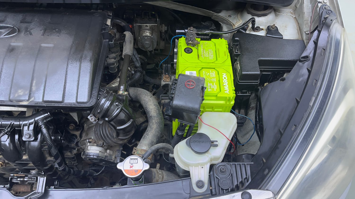 Used 2015 Hyundai Xcent S 1.2 (O) Petrol Manual engine ENGINE LEFT SIDE VIEW