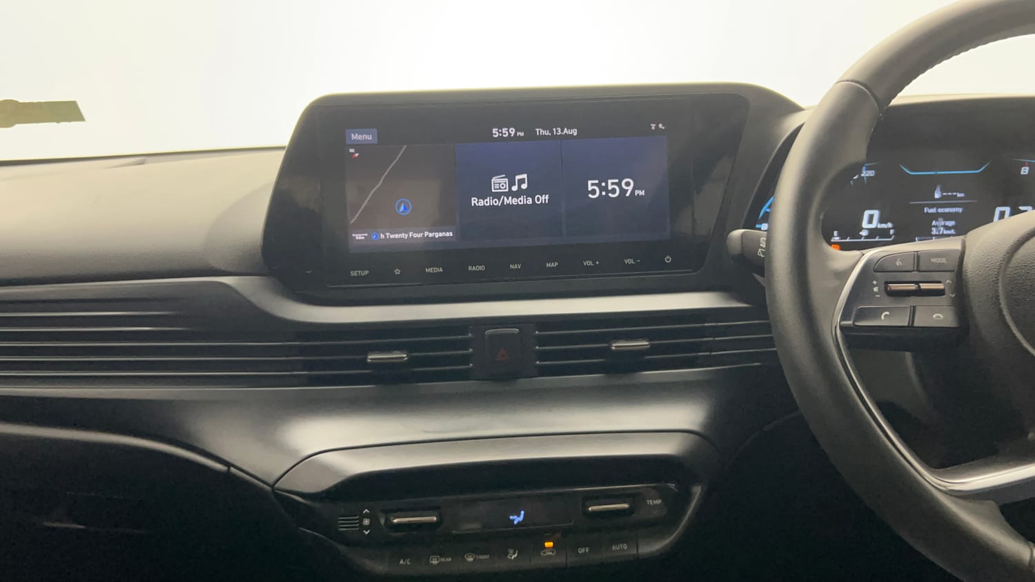 Used 2022 Hyundai New i20 Asta (O) 1.2 MT Petrol Manual interior MUSIC SYSTEM & AC CONTROL VIEW