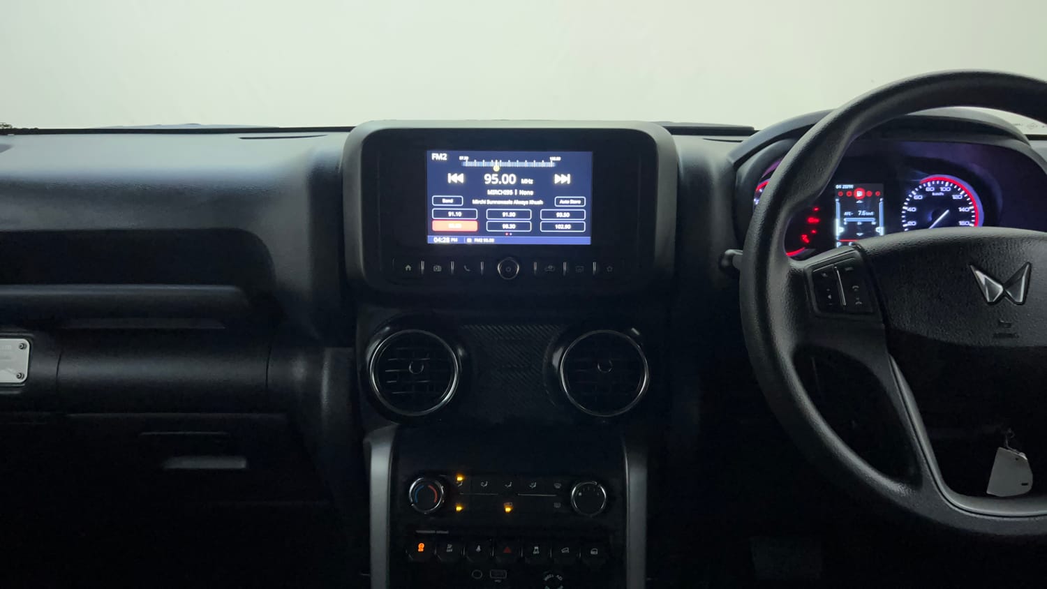 Used 2023 Mahindra Thar LX Hard Top Petrol AT RWD Petrol Automatic interior MUSIC SYSTEM & AC CONTROL VIEW