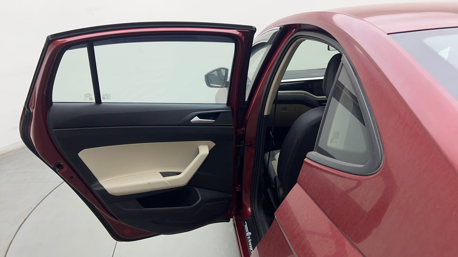 Used 2023 Volkswagen Virtus Highline 1.0 TSI MT Petrol Manual interior LEFT REAR DOOR OPEN VIEW
