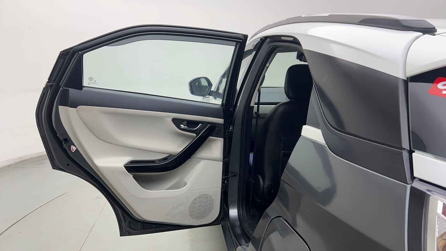 Used 2020 Tata Nexon XZA Plus (O) Dual Tone Petrol Automatic interior LEFT REAR DOOR OPEN VIEW