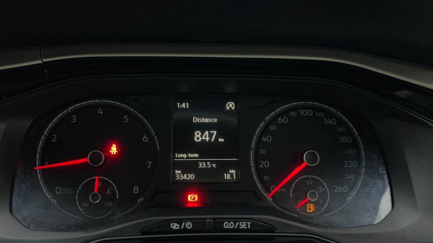Used 2023 Volkswagen Virtus Highline 1.0 TSI MT Petrol Manual interior CLUSTERMETER VIEW
