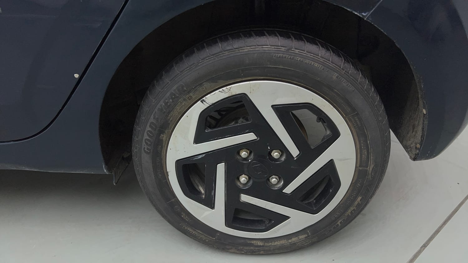 Used 2024 Hyundai Grand i10 Nios Sportz 1.2 Kappa VTVT Petrol Manual tyres LEFT REAR TYRE RIM VIEW