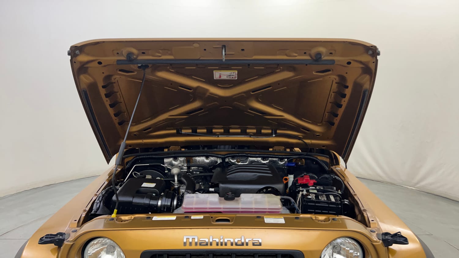 Used 2023 Mahindra Thar LX Hard Top Petrol AT RWD Petrol Automatic engine ENGINE & BONNET OPEN FRONT VIEW