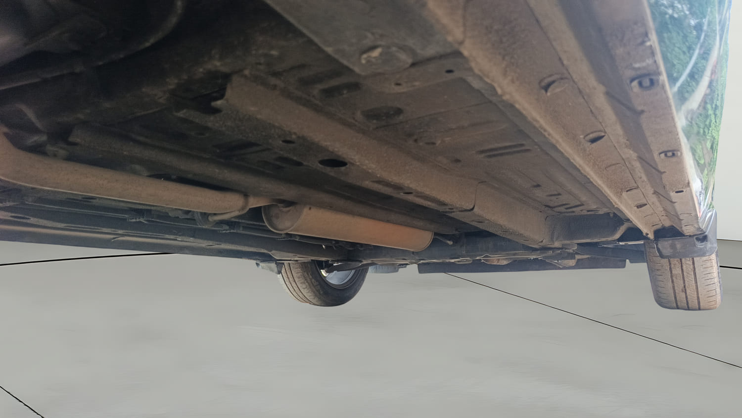 Used 2023 Tata Altroz XZA Plus (S) Dark Edition Petrol Automatic extra REAR RIGHT UNDERBODY VIEW