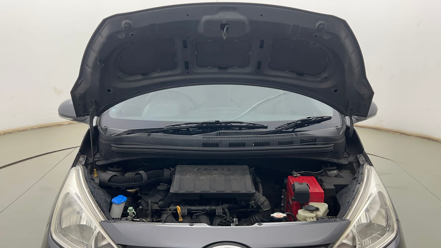 Used 2015 Hyundai Grand i10 Sportz 1.2 Kappa VTVT Petrol Manual engine ENGINE & BONNET OPEN FRONT VIEW