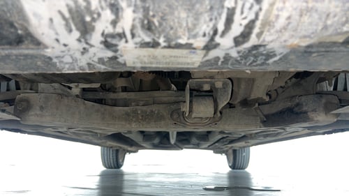 Used 2015 Hyundai Elite i20 Sportz 1.2 (O) Petrol Manual extra FRONT LEFT UNDERBODY VIEW