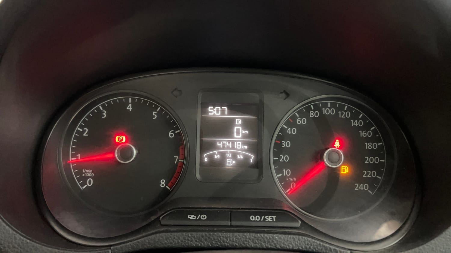 Used 2020 Volkswagen Vento Highline Plus 1.0L TSI Petrol Manual interior CLUSTERMETER VIEW