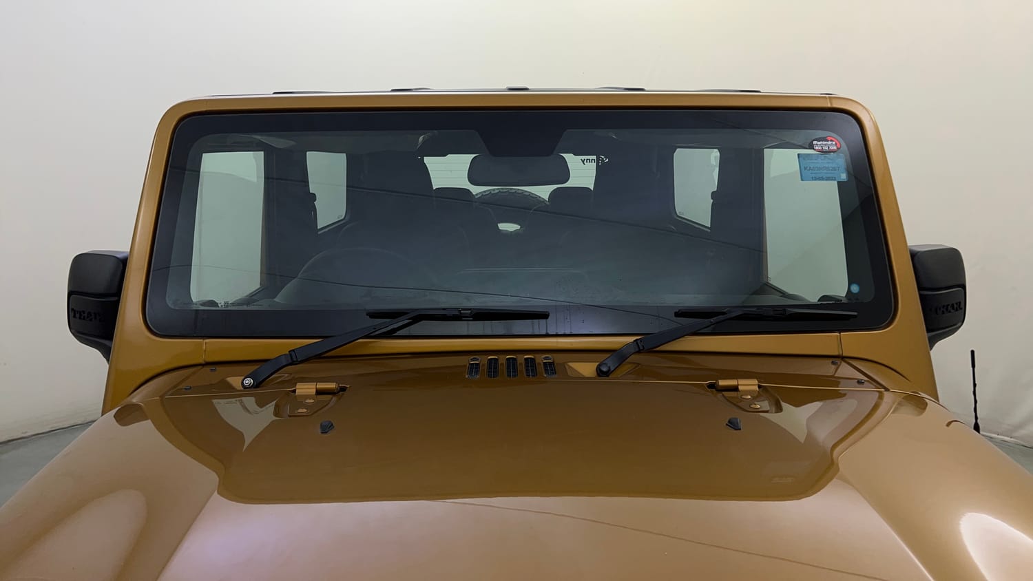 Used 2023 Mahindra Thar LX Hard Top Petrol AT RWD Petrol Automatic exterior FRONT WINDSHIELD VIEW
