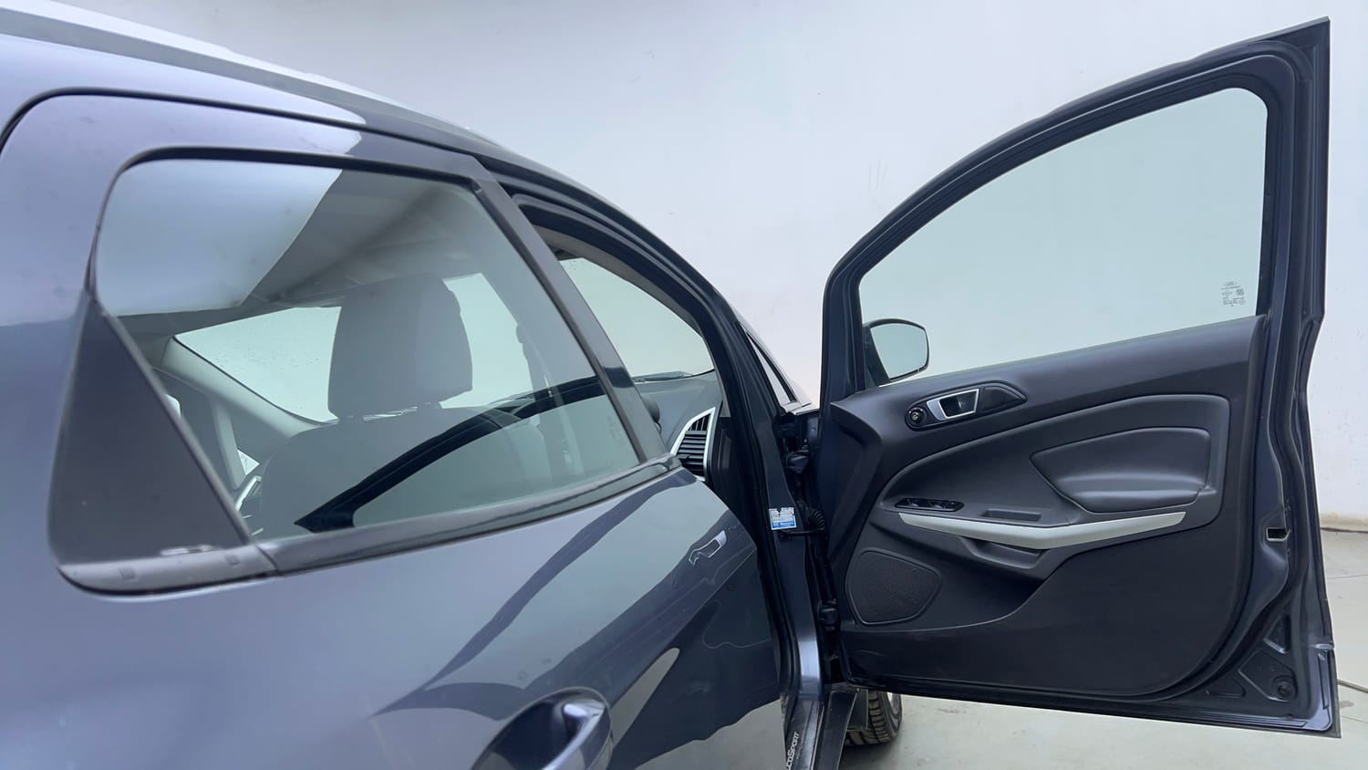 Used 2016 Ford EcoSport Titanium+ 1.5L TDCi Diesel Manual interior RIGHT FRONT DOOR OPEN VIEW