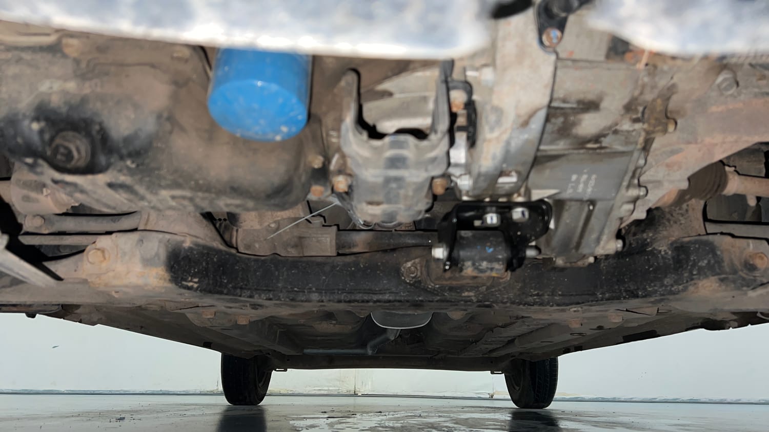 Used 2016 Hyundai Grand i10 Magna 1.2 Kappa VTVT Petrol Manual extra FRONT LEFT UNDERBODY VIEW