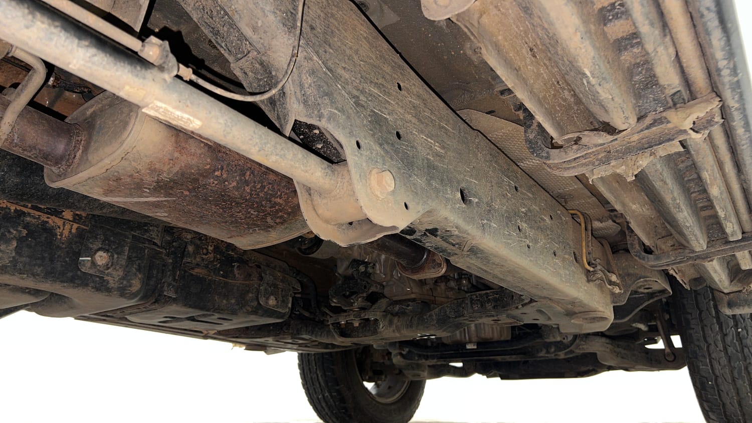 Used 2023 Mahindra Thar LX Hard Top Petrol AT RWD Petrol Automatic extra REAR RIGHT UNDERBODY VIEW