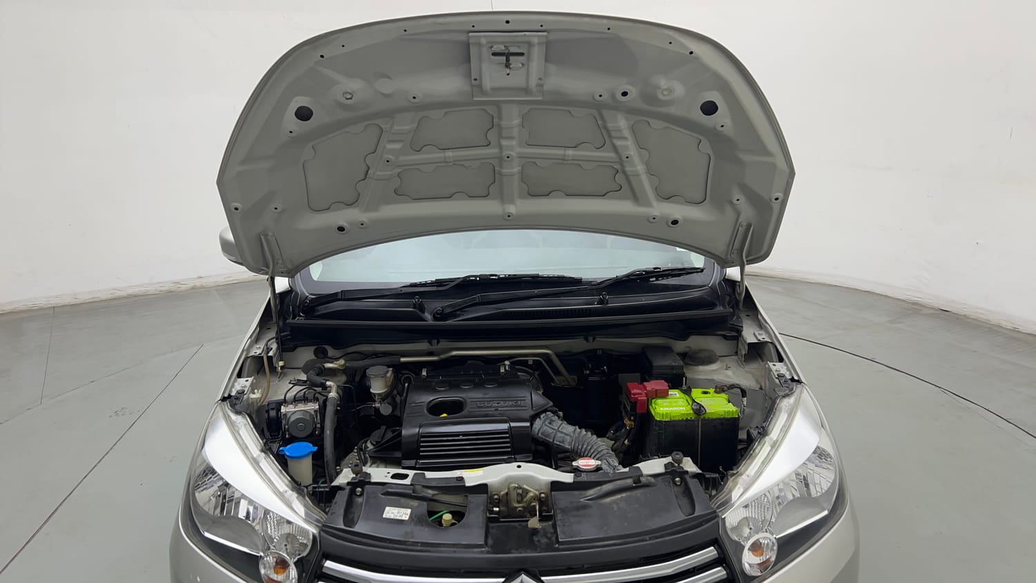 Used 2017 Maruti Suzuki Celerio ZXI (O) AMT Petrol Automatic engine ENGINE & BONNET OPEN FRONT VIEW