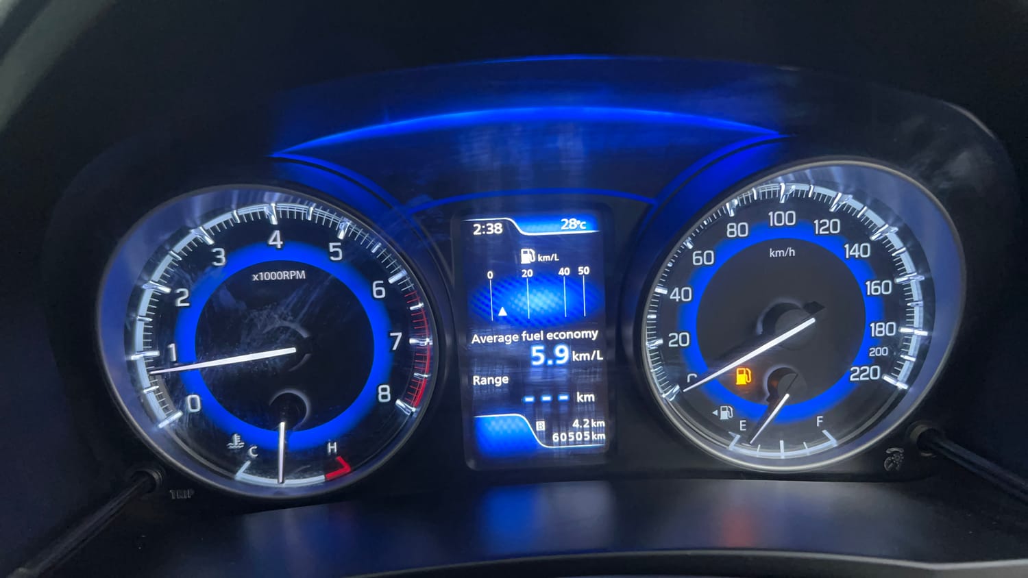 Used 2019 Maruti Suzuki Baleno Alpha Petrol Manual interior CLUSTERMETER VIEW