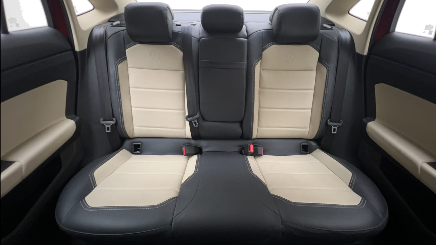 Used 2023 Volkswagen Virtus Highline 1.0 TSI MT Petrol Manual interior REAR SEAT CONDITION VIEW