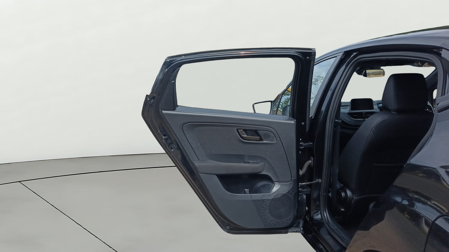 Used 2023 Tata Altroz XZA Plus (S) Dark Edition Petrol Automatic interior LEFT REAR DOOR OPEN VIEW