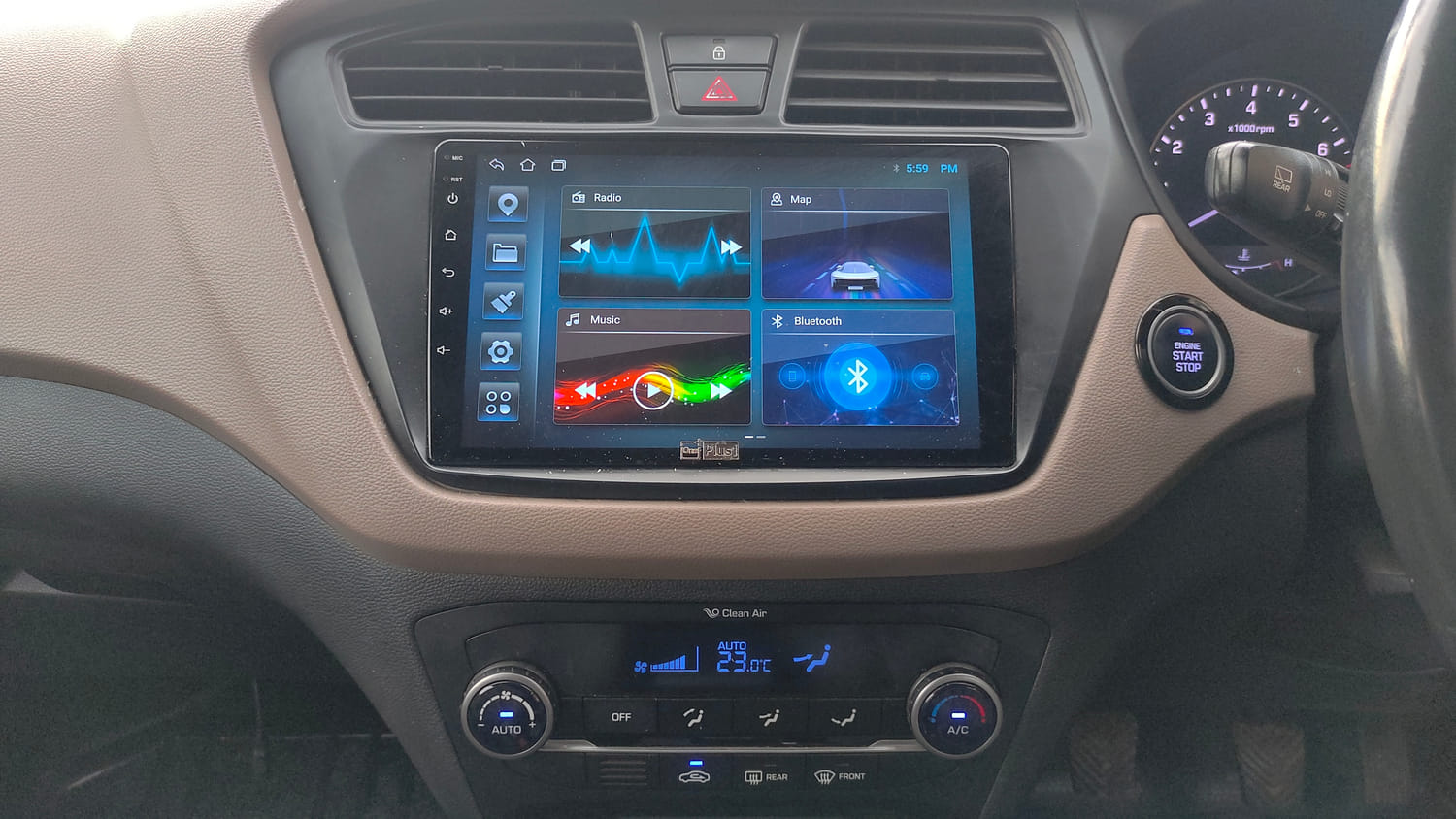 Used 2017 Hyundai Elite i20 Asta 1.2 (O) Petrol Manual interior MUSIC SYSTEM & AC CONTROL VIEW