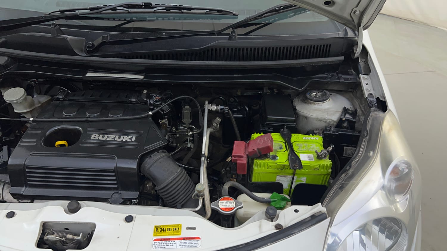Used 2013 Maruti Suzuki A-Star Vxi (ABS) AT Petrol Automatic engine ENGINE LEFT SIDE HINGE & APRON VIEW
