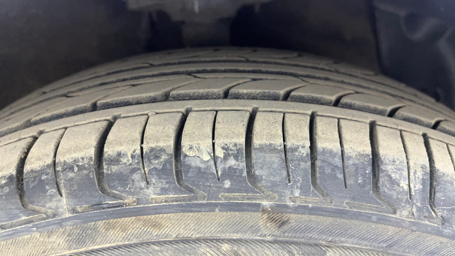 Used 2015 Hyundai Xcent S 1.2 (O) Petrol Manual tyres RIGHT FRONT TYRE TREAD VIEW