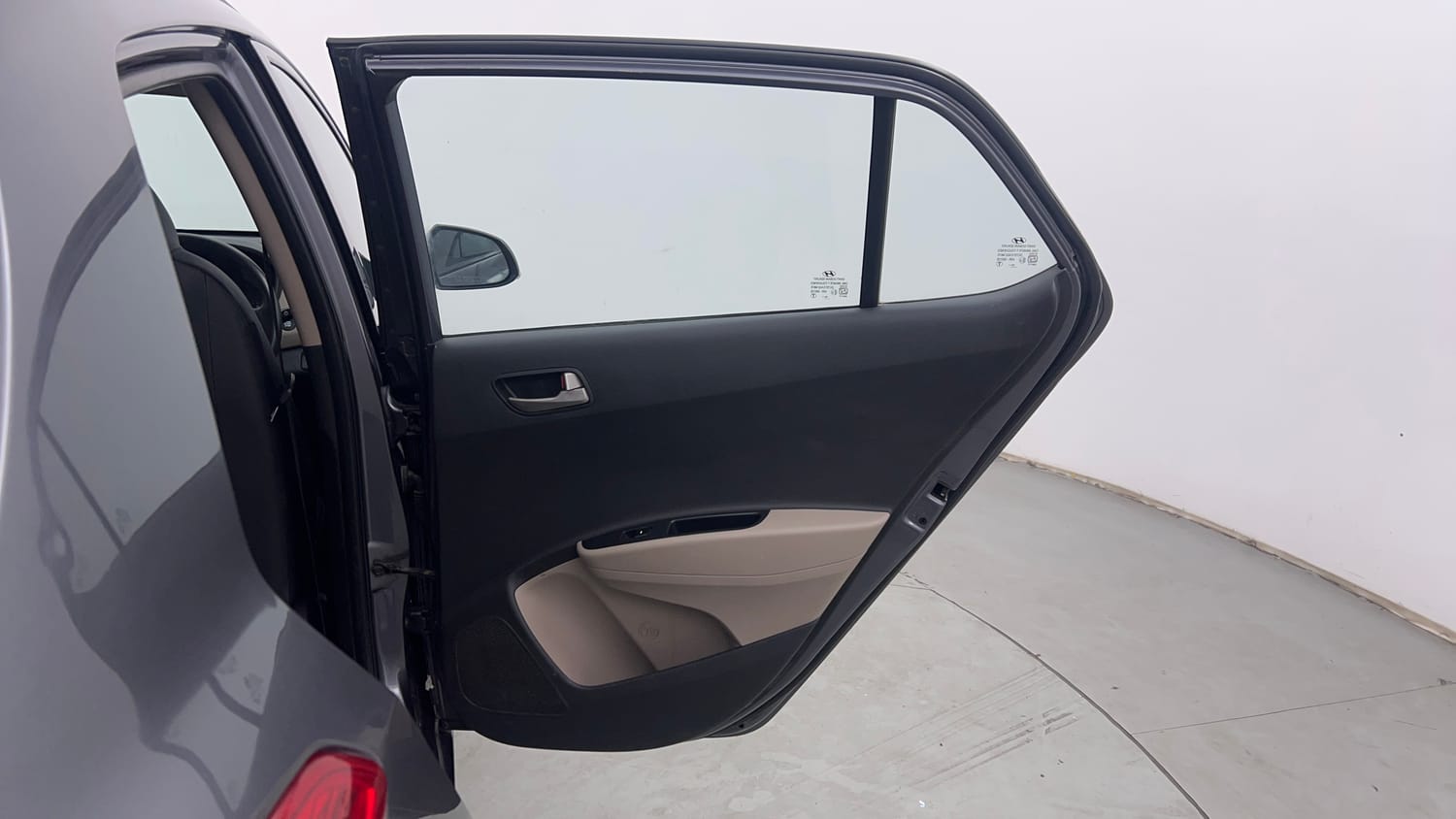 Used 2013 Hyundai Grand i10 Sportz 1.2 Kappa VTVT Petrol Manual interior RIGHT REAR DOOR OPEN VIEW