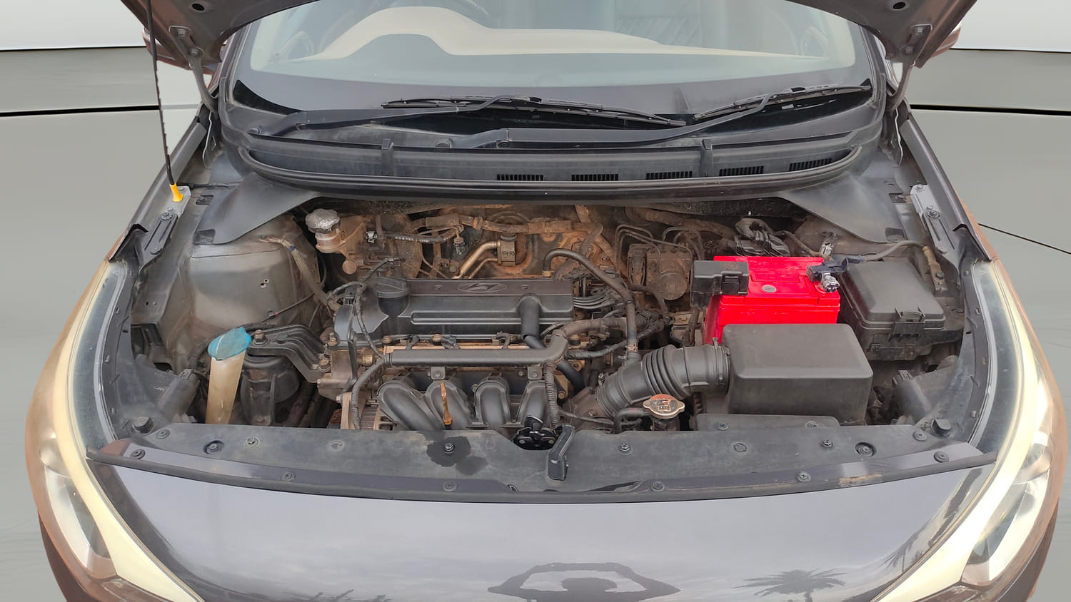 Used 2017 Hyundai Elite i20 Asta 1.2 (O) Petrol Manual engine ENGINE & BONNET OPEN FRONT VIEW