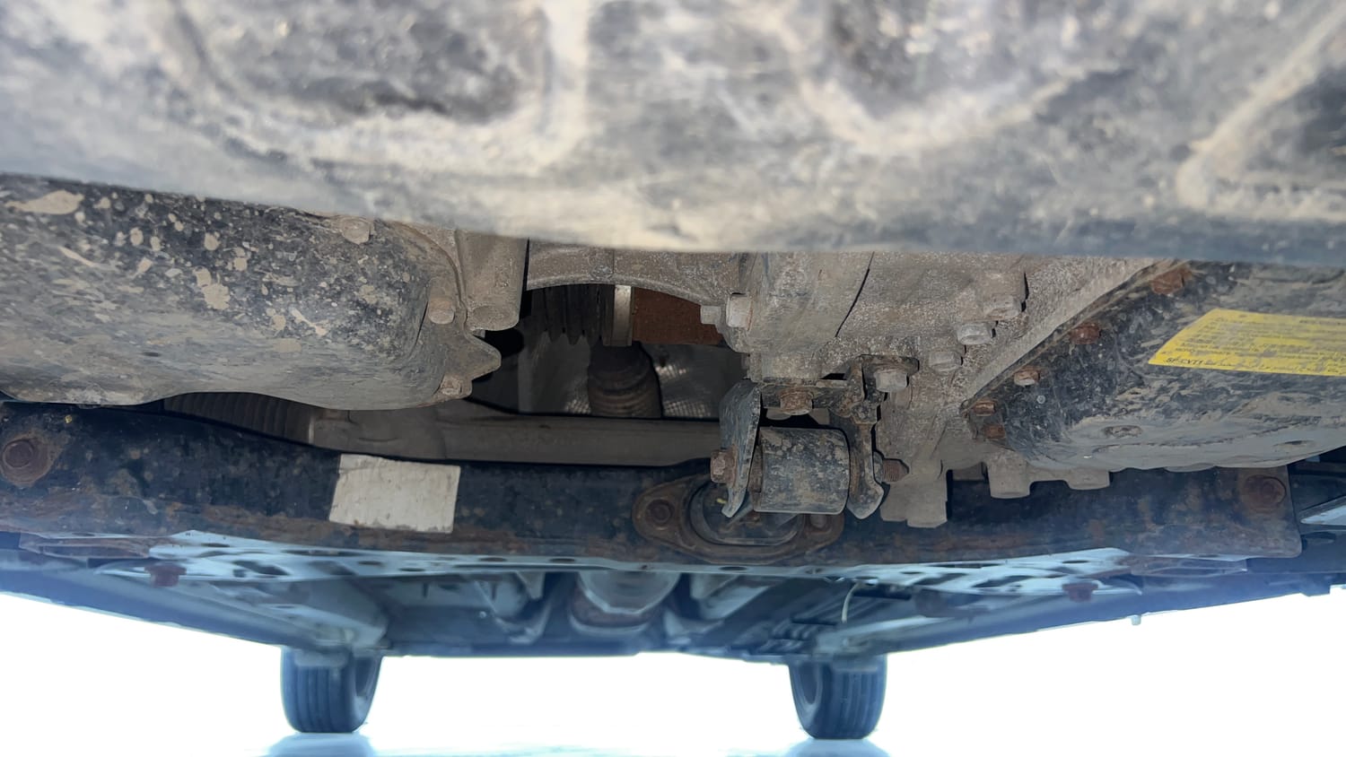 Used 2024 Hyundai New i20 Asta (O) 1.2 IVT Petrol Automatic extra FRONT LEFT UNDERBODY VIEW